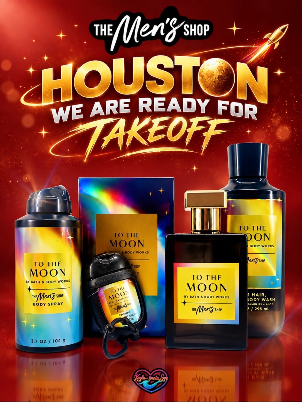 BBW To The Moon Men’s 5 Pc Gift Set Body Spray Wash PocketBac